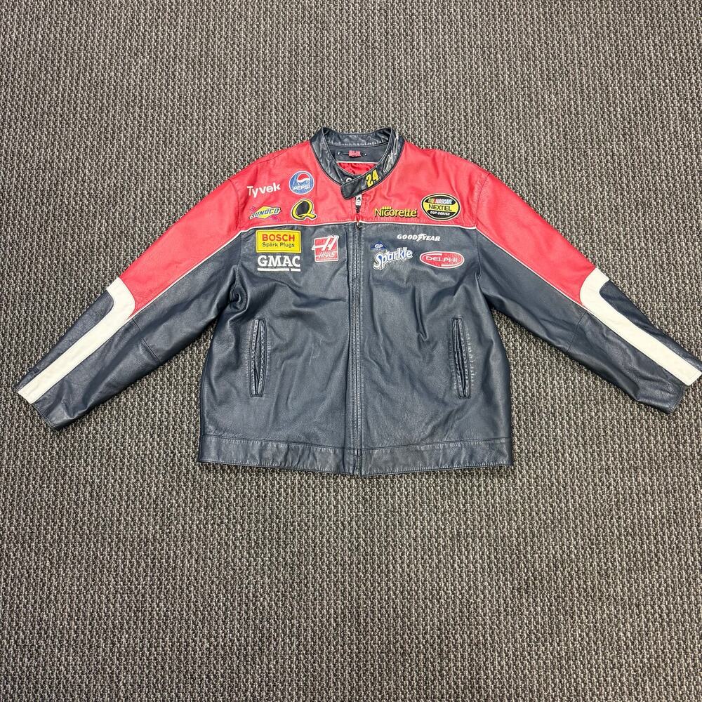 Vintage Wilsons x Chase Authentics Leather NASCAR Jeff Gordon Jacket Size XXL